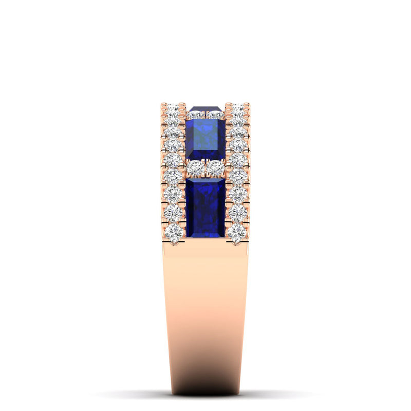 14K Rose Gold - Sapphire