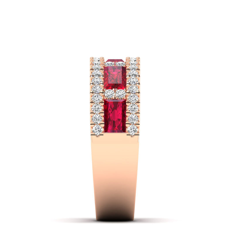 14K Rose Gold - Ruby