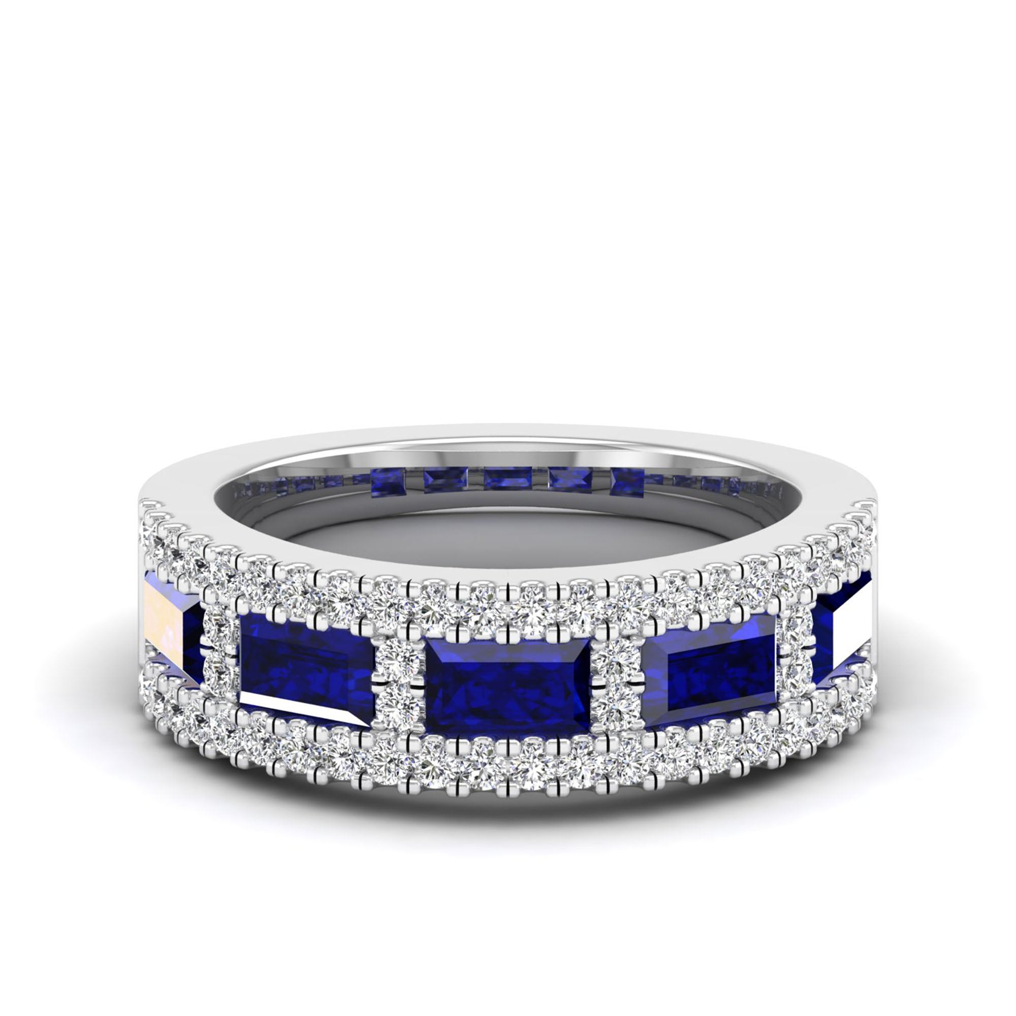 14K White Gold - Sapphire