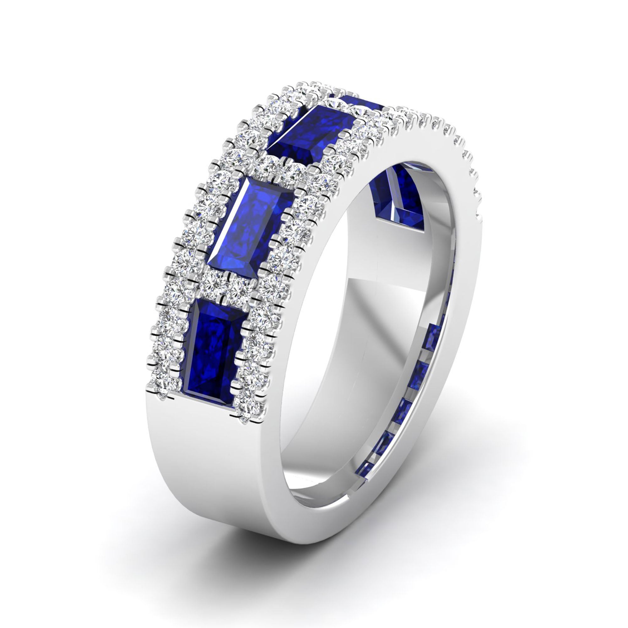 14K White Gold - Sapphire