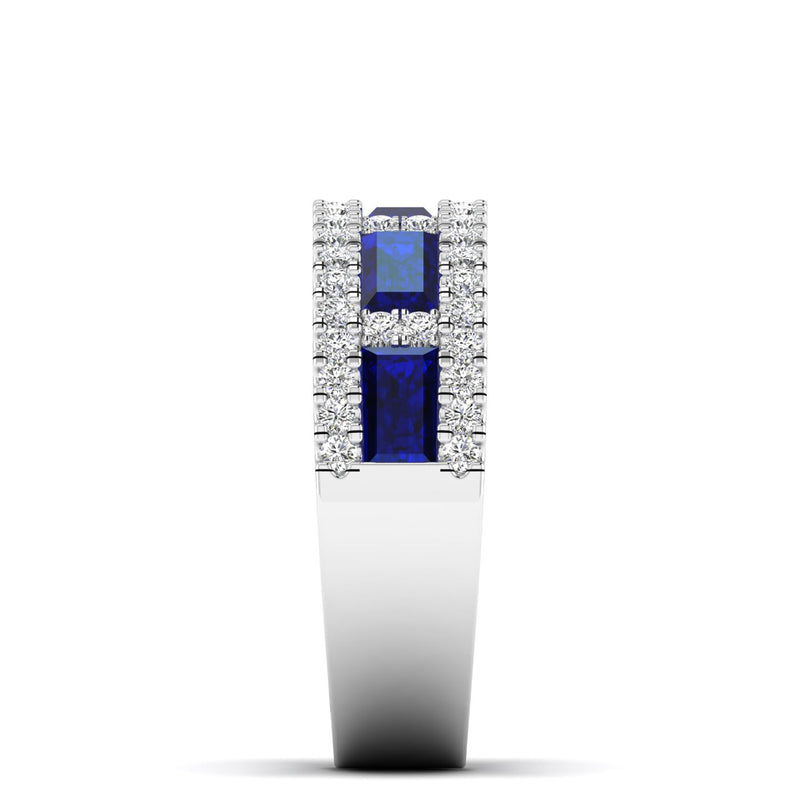 14K White Gold - Sapphire