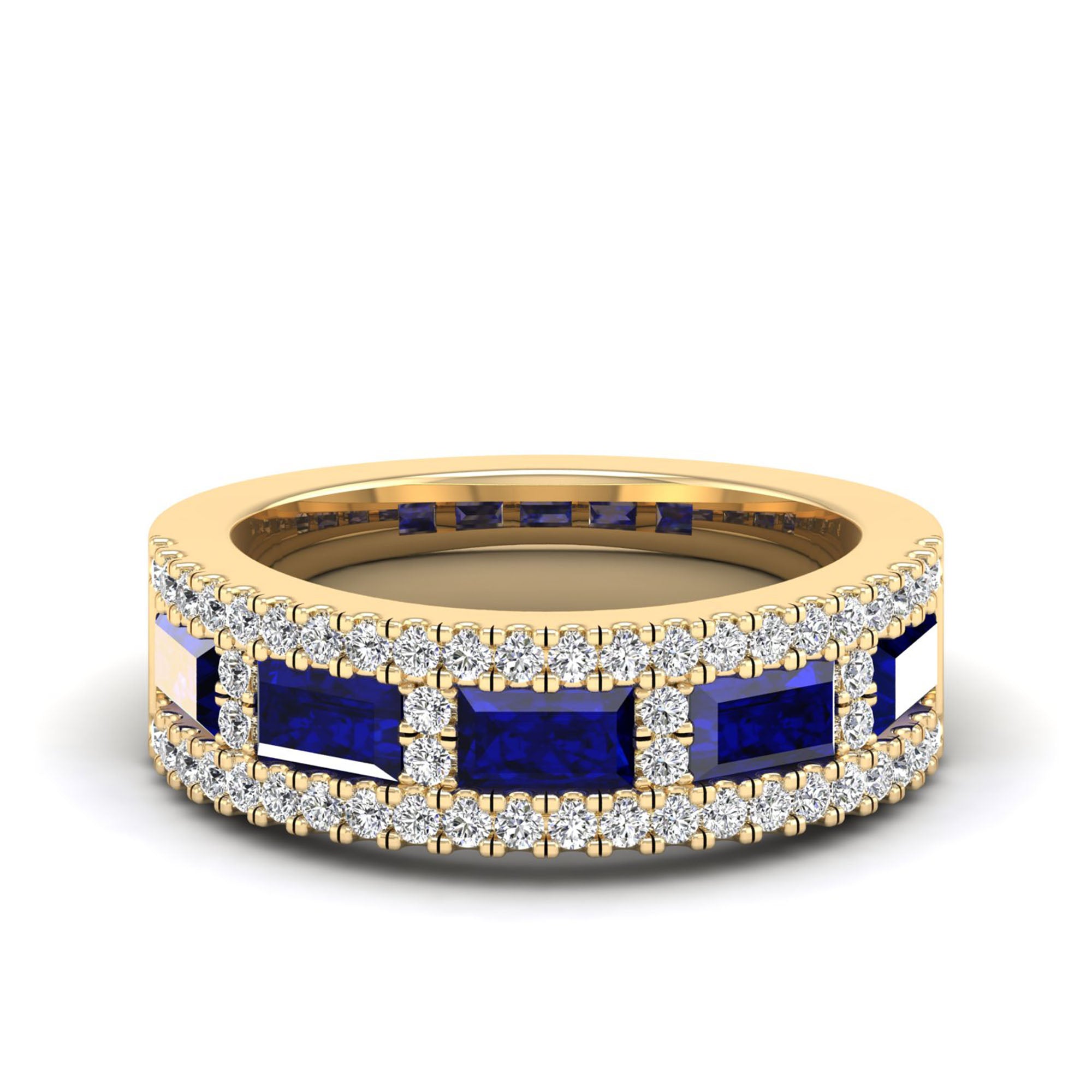 14K Yellow Gold - Sapphire