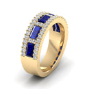 14K Yellow Gold - Sapphire