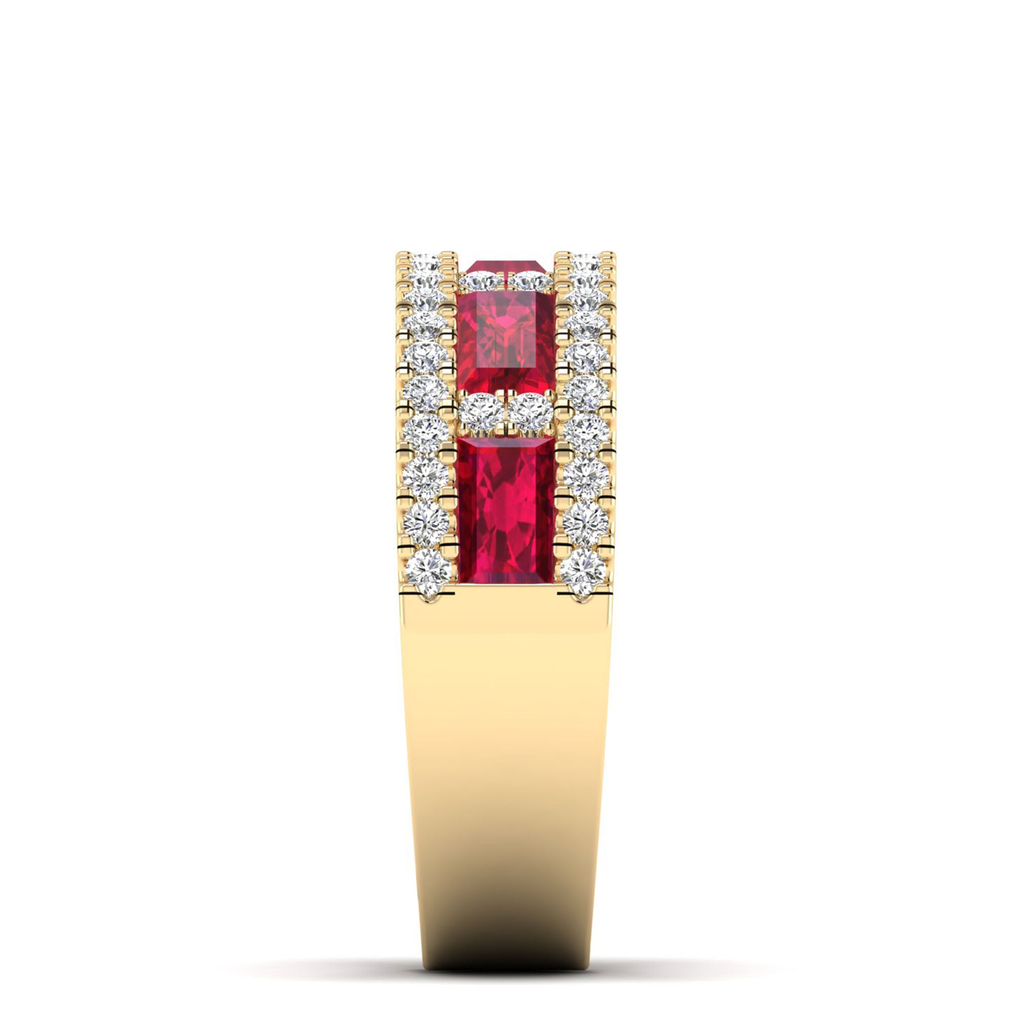 14K Yellow Gold - Ruby