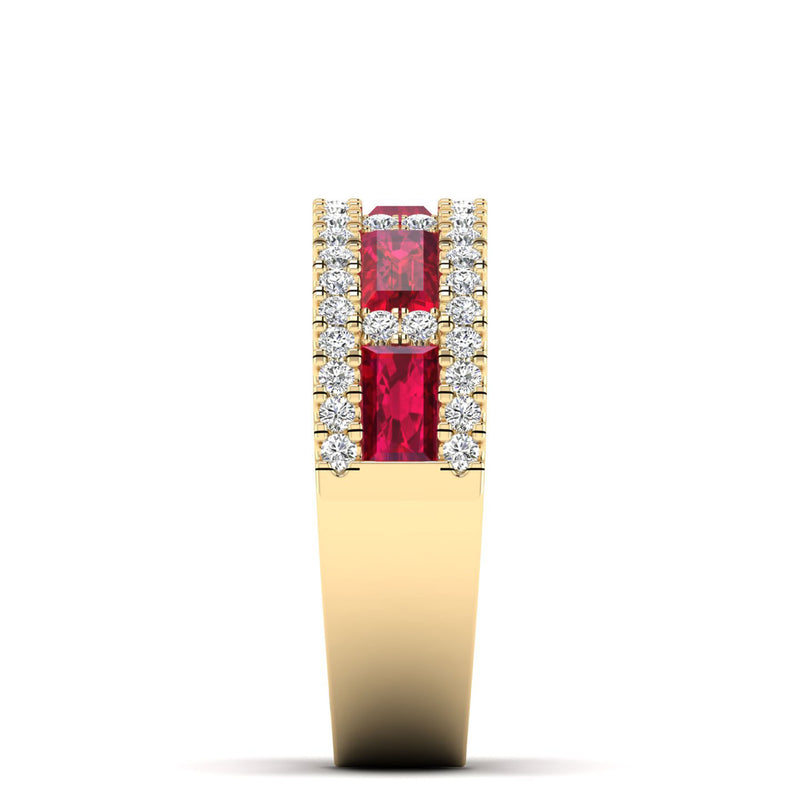 14K Yellow Gold - Ruby