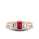 14K Rose Gold - Ruby