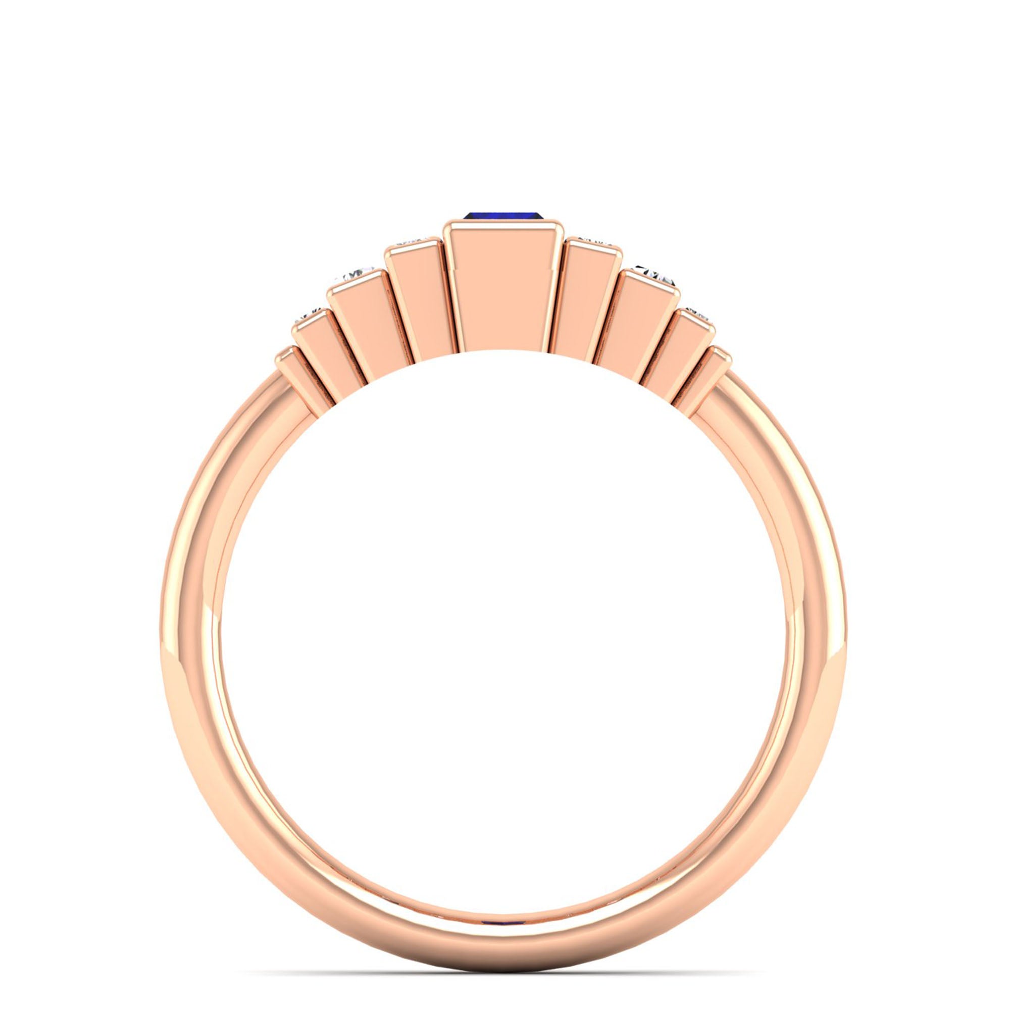 14K Rose Gold - Sapphire