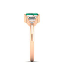 14K Rose Gold - Emerald