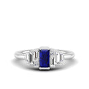 14K White Gold - Sapphire