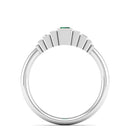 14K White Gold - Emerald