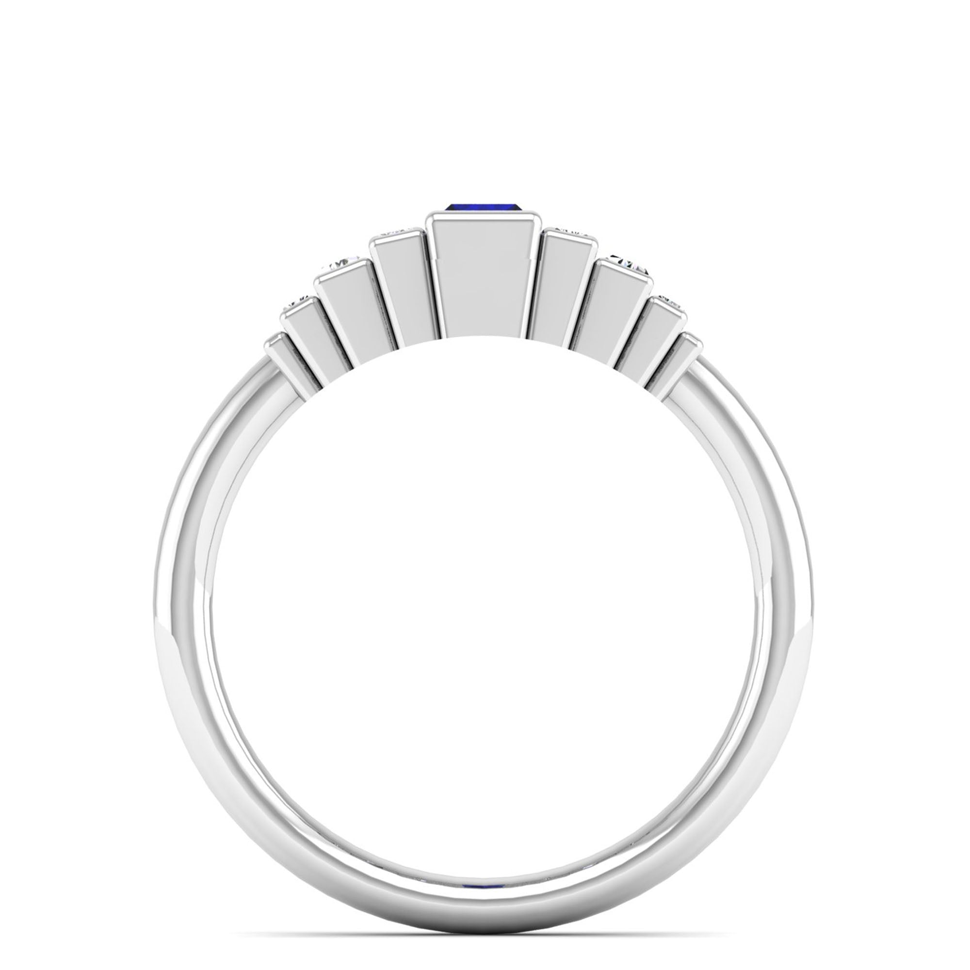 14K White Gold - Sapphire