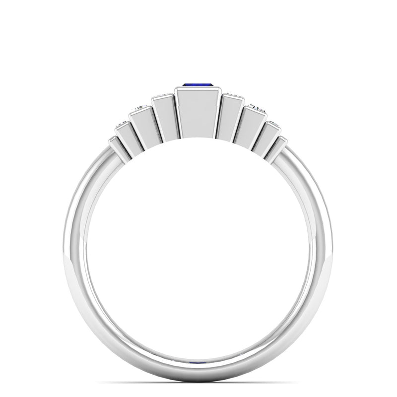14K White Gold - Sapphire