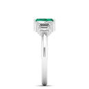 14K White Gold - Emerald