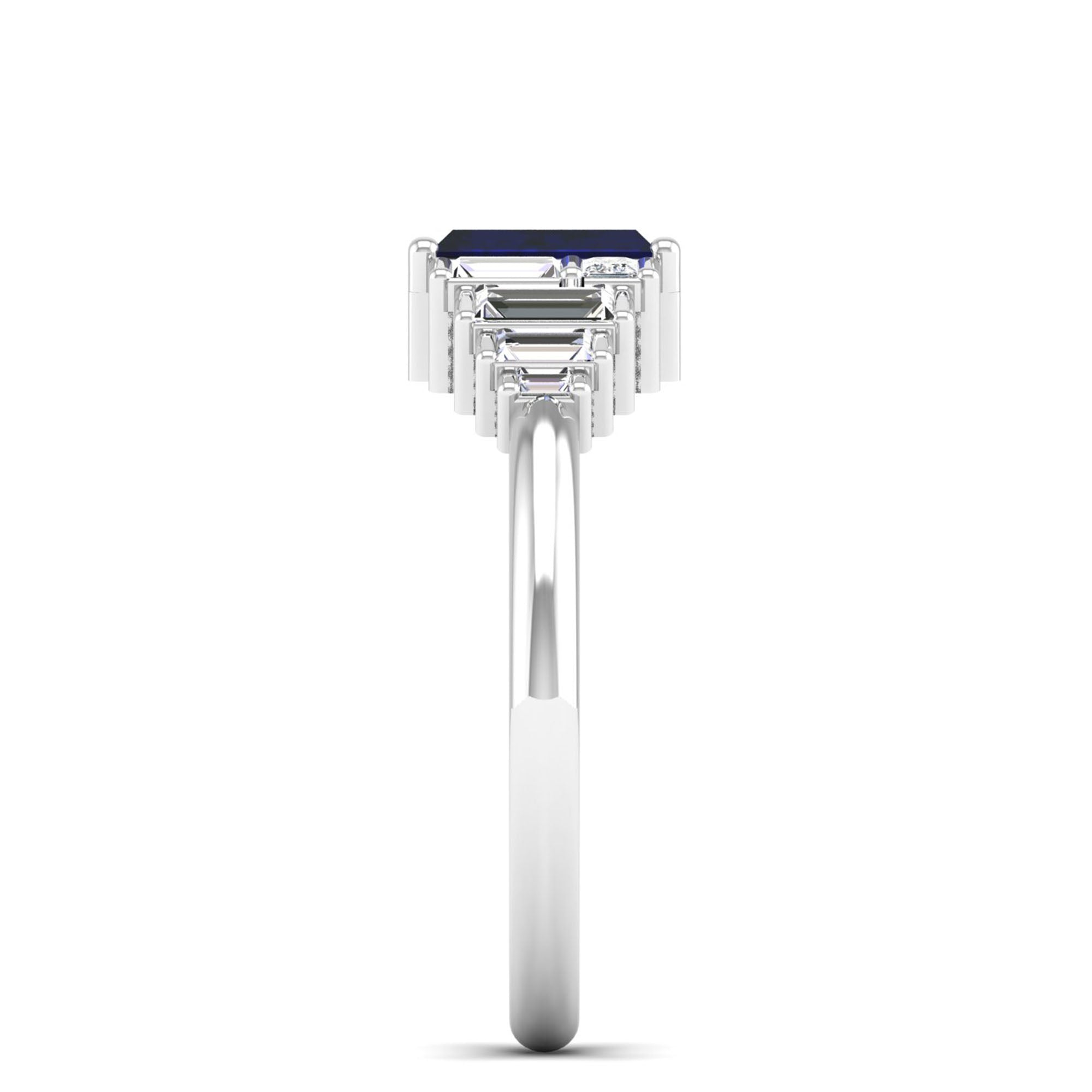 14K White Gold - Sapphire