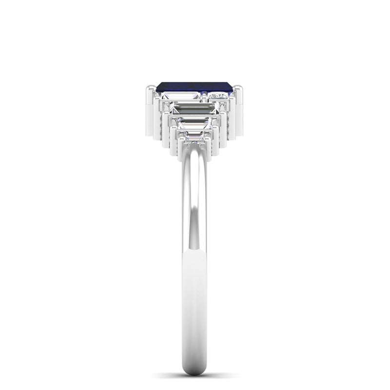 14K White Gold - Sapphire