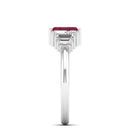 14K White Gold - Ruby