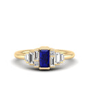 14K Yellow Gold - Sapphire