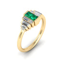14K Yellow Gold - Emerald