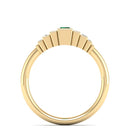 14K Yellow Gold - Emerald