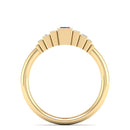 14K Yellow Gold - Ruby