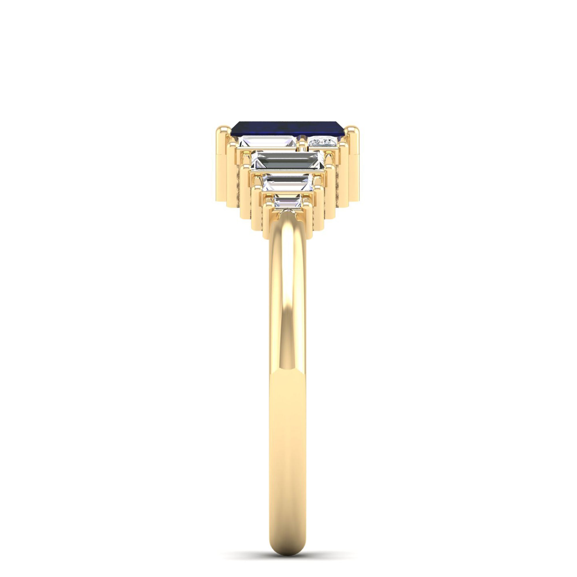 14K Yellow Gold - Sapphire