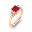 14K Rose Gold - Ruby