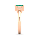 14K Rose Gold - Emerald