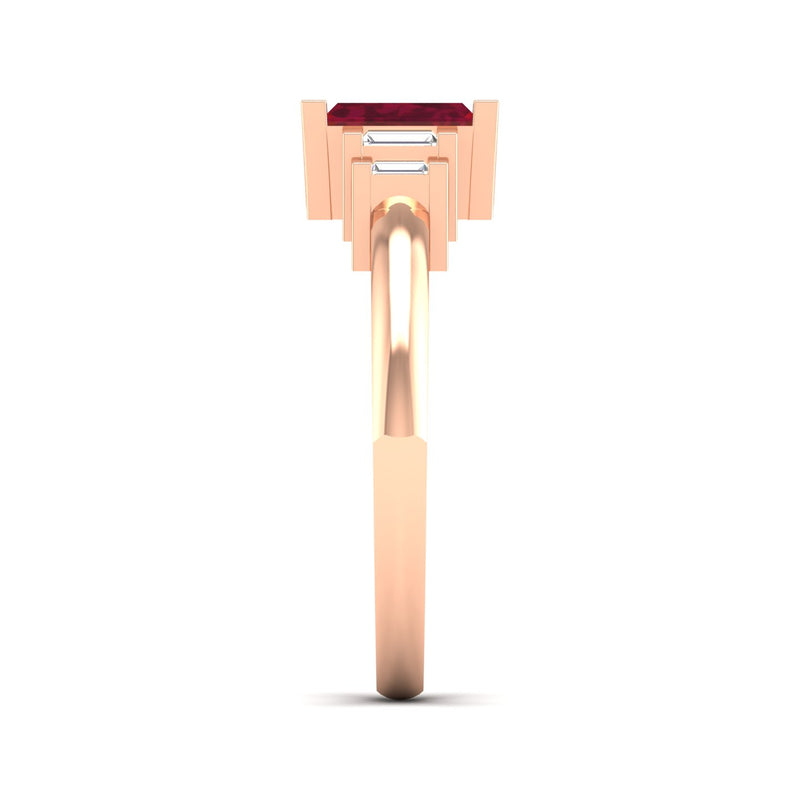 14K Rose Gold - Ruby