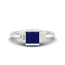 14K White Gold - Sapphire
