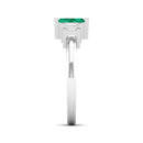 14K White Gold - Emerald