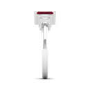 14K White Gold - Ruby