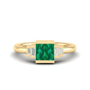 14K Yellow Gold - Emerald