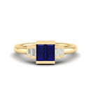 14K Yellow Gold - Sapphire