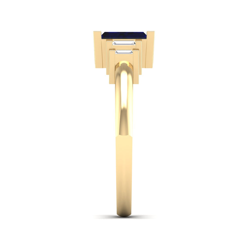 14K Yellow Gold - Sapphire
