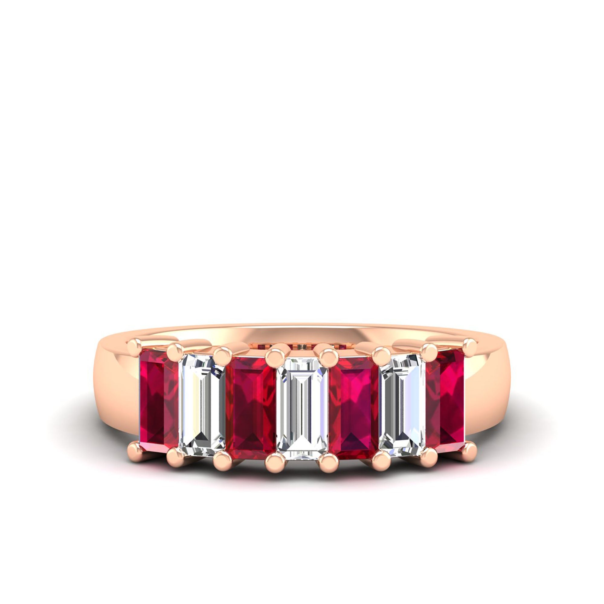 14K Rose Gold - Ruby