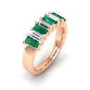 14K Rose Gold - Emerald