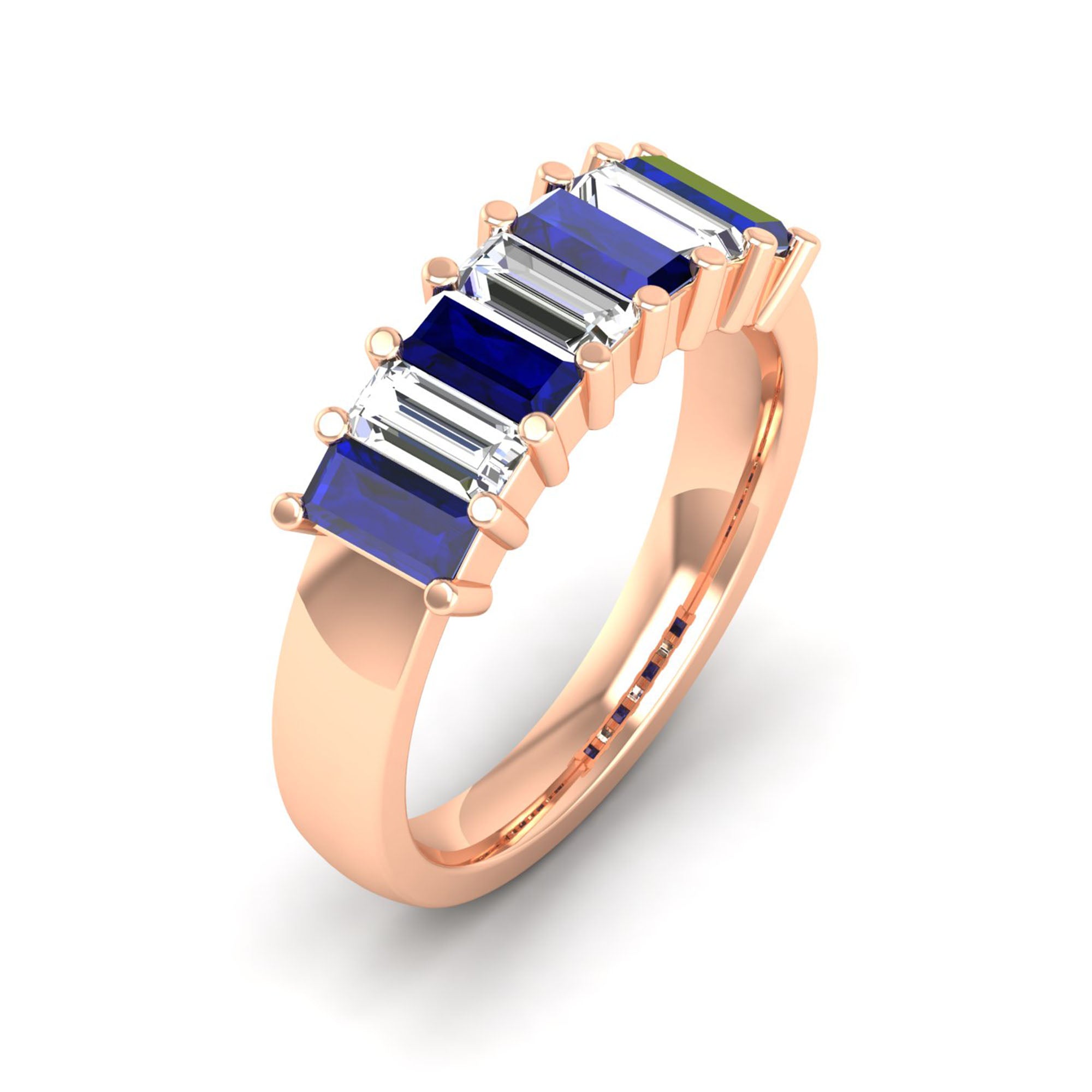 14K Rose Gold - Sapphire
