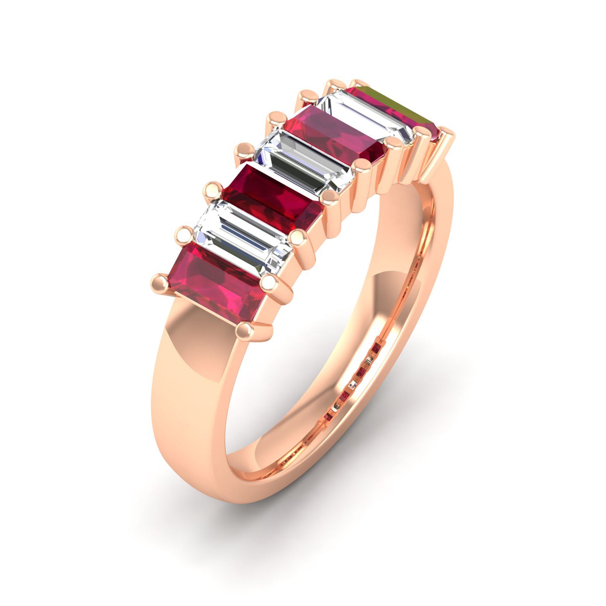 14K Rose Gold - Ruby
