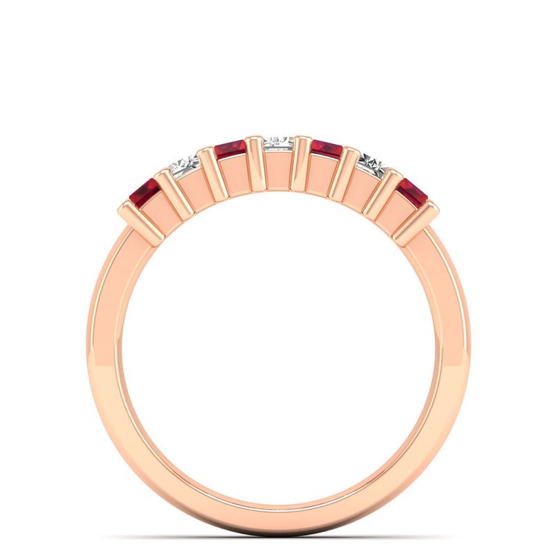 14K Rose Gold - Ruby