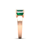 14K Rose Gold - Emerald