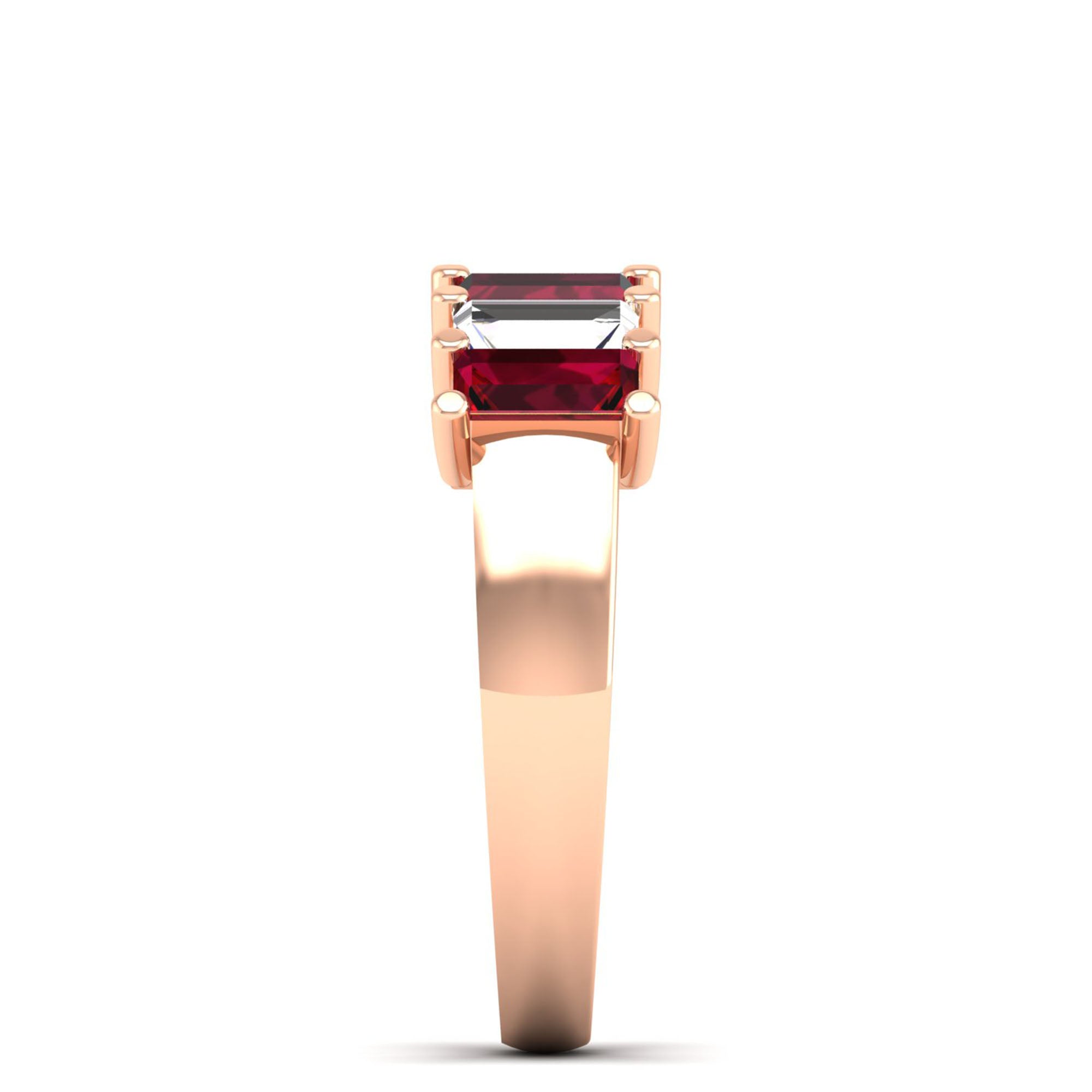 14K Rose Gold - Ruby