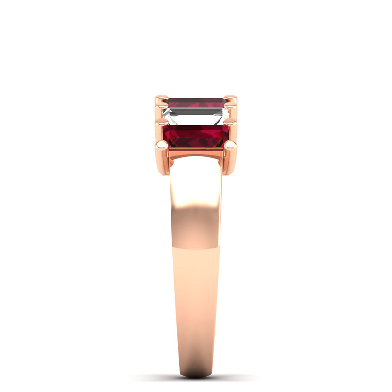 14K Rose Gold - Ruby