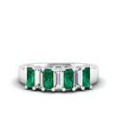 14K White Gold - Emerald