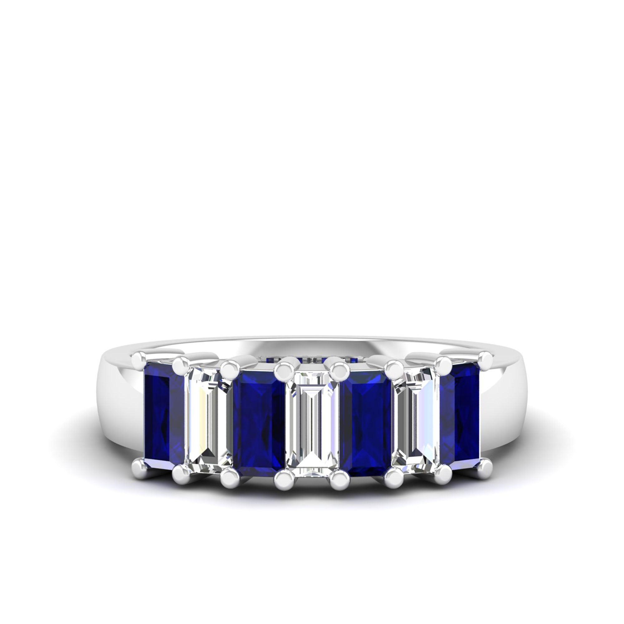 14K White Gold - Sapphire