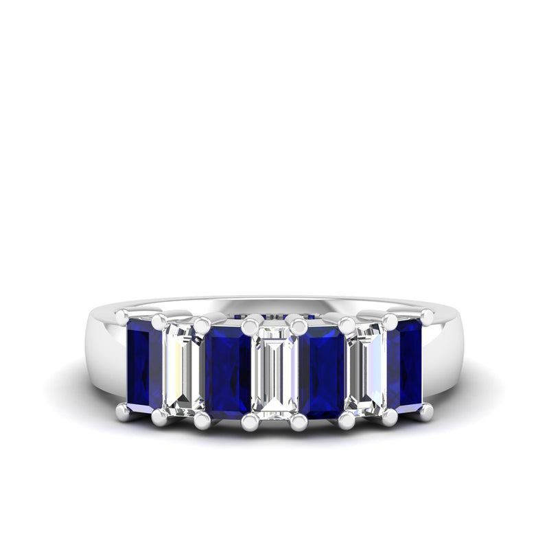 14K White Gold - Sapphire