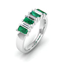 14K White Gold - Emerald