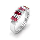 14K White Gold - Ruby
