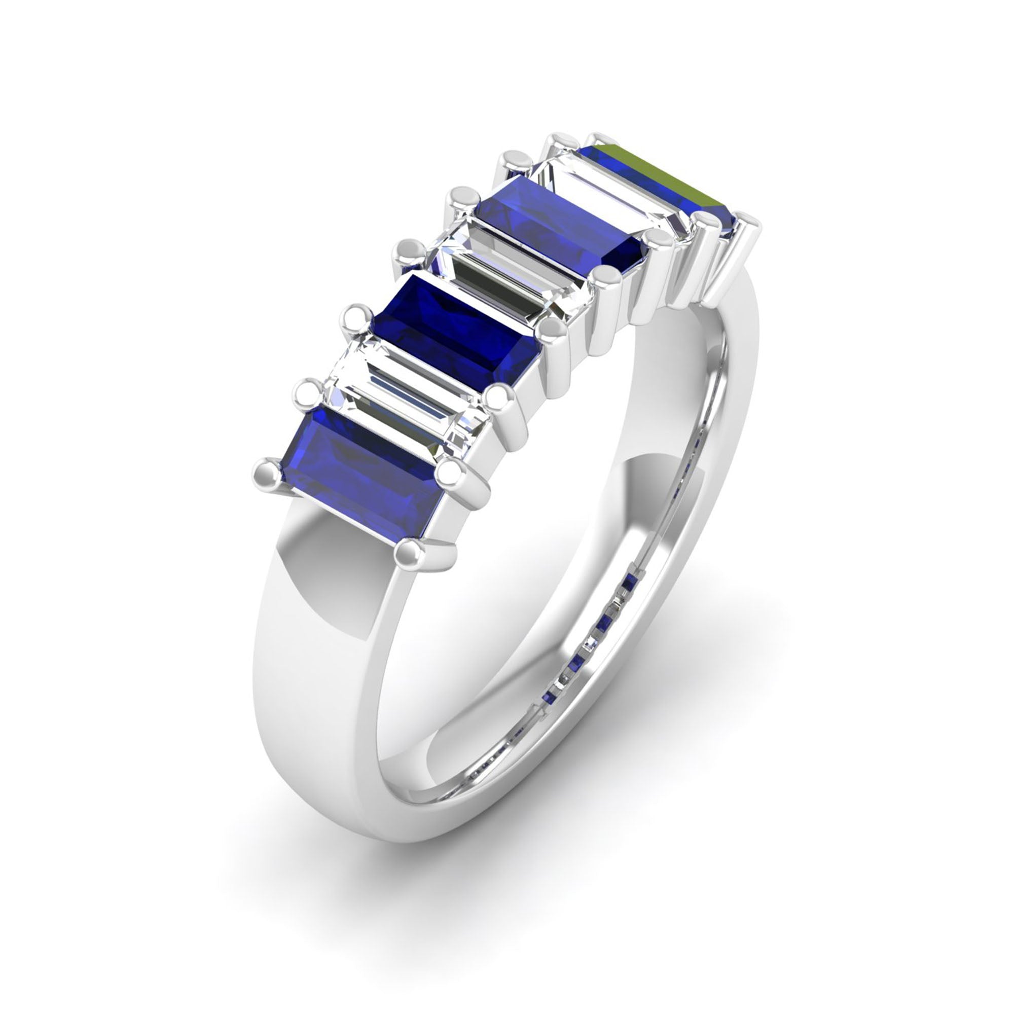 14K White Gold - Sapphire