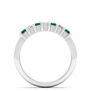 14K White Gold - Emerald