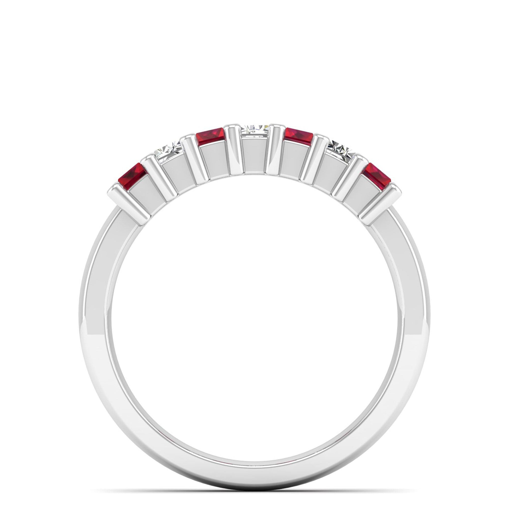 14K White Gold - Ruby